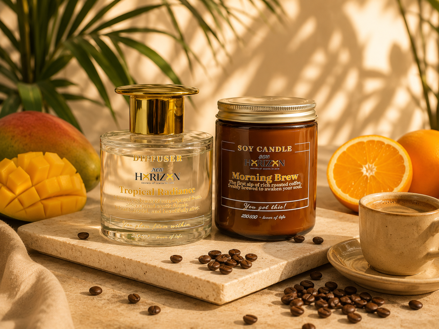 Morning Brew Scented & Tropical Radiance Diffuser
